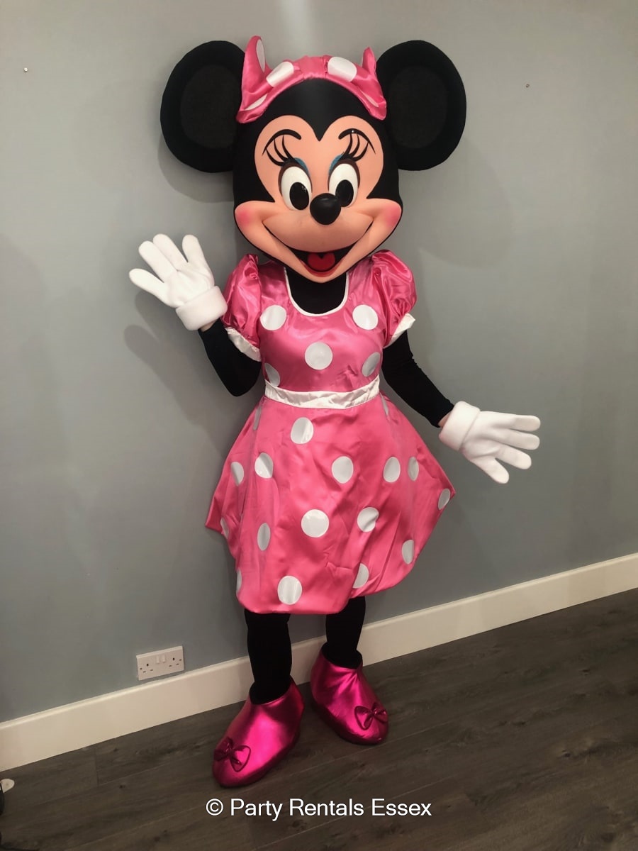 Minnie Mouse Mascot costume Hire in Benfleet Party Rentals Essex